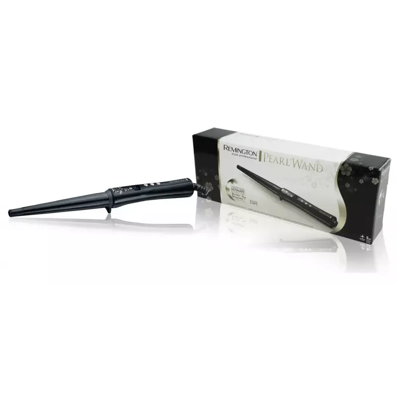 Ferro de caracóis Remington REM-CI95 — aquecimento cerâmico, máx. 210 °C, LCD, cabo de 3 m, preto