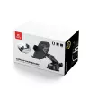 Suporte para automóvel Crong Carclip para painel e para-brisas, passivo, para smartphones, preto (carbono)