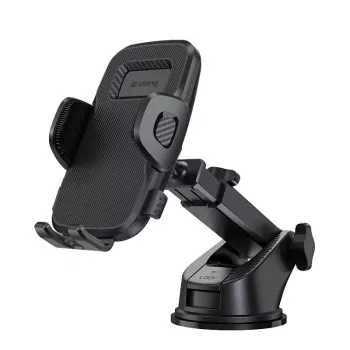 Suporte para automóvel Crong Carclip para painel e para-brisas, passivo, para smartphones, preto (carbono)