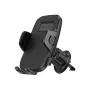 Suporte para saída de ar do automóvel para telemóveis Crong Carclip Air Vent (para telemóveis), preto/carbono