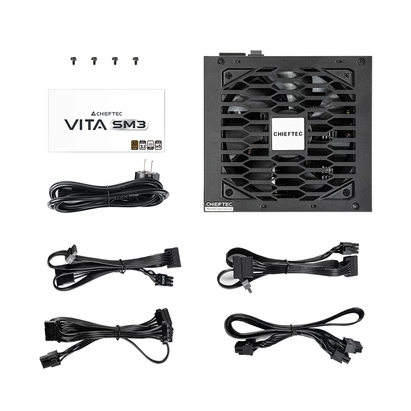 Fonte de alimentação CHIEFTEC Vita BPX-650-C 650 W, 20+4 pin ATX, 80 PLUS Bronze, preto