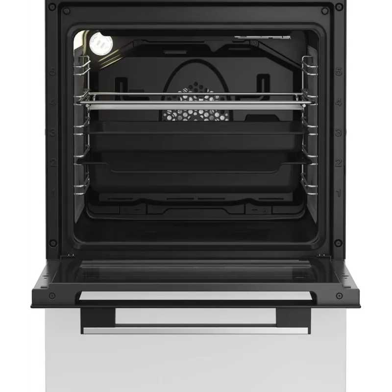 Whirlpool W5V5LCW Fogão independente placa elétrica vitrocerâmica preto, branco