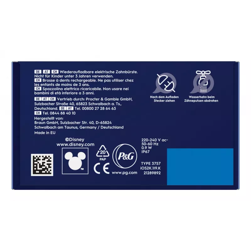 Escova de dentes infantil rotativa Oral-B iO Kids Stitch azul
