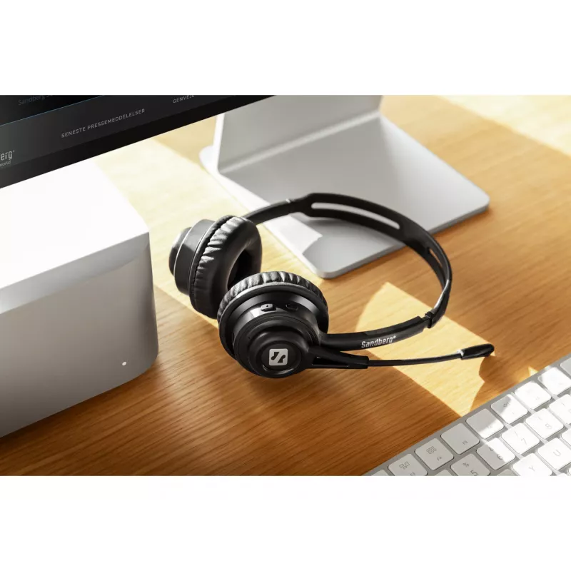 Headset sem fios Sandberg ANC+ENC, sem fios, música/dia a dia, 20–20000 Hz, 230 g, headset, preto