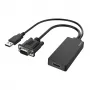 Adaptador de cabo de vídeo Hama 00200342 0,15 m USB Type-A + VGA (D-Sub) HDMI preto