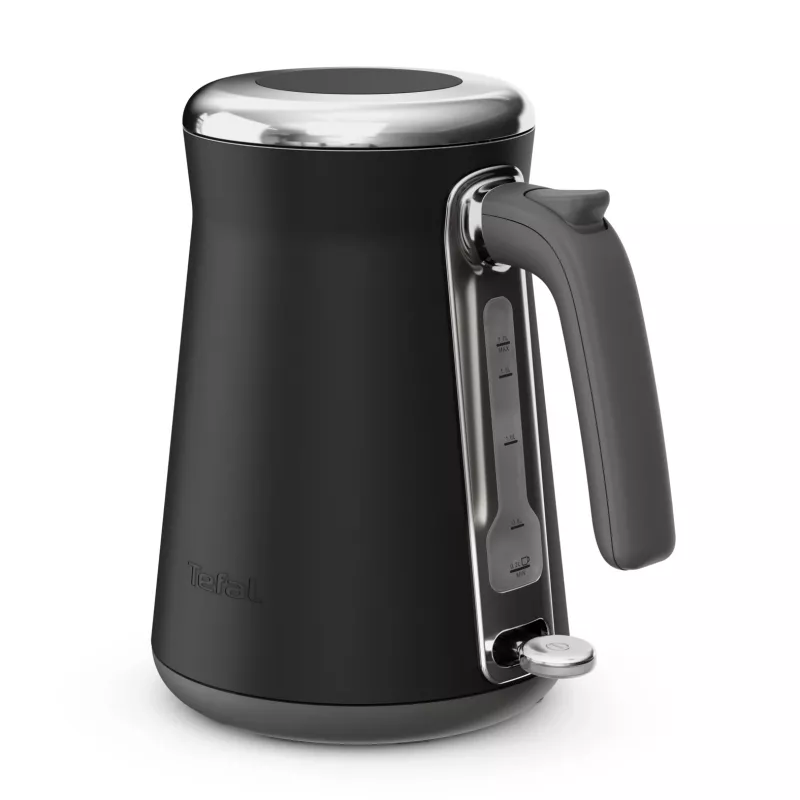 Chaleira elétrica Tefal KI6668E0 — 1,7 l, 2400 W, corpo em aço inoxidável, preto