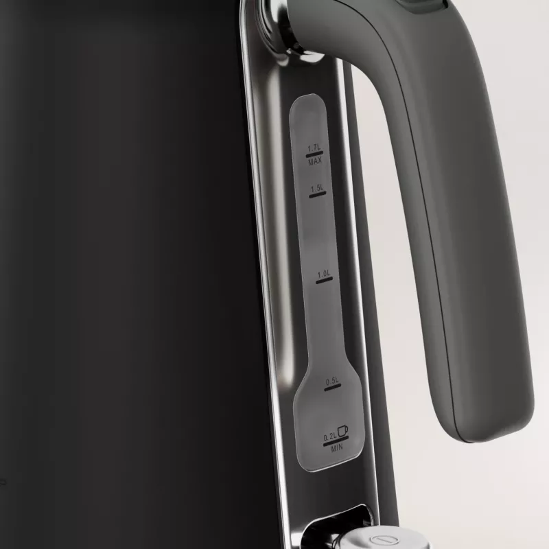 Chaleira elétrica Tefal KI6668E0 — 1,7 l, 2400 W, corpo em aço inoxidável, preto