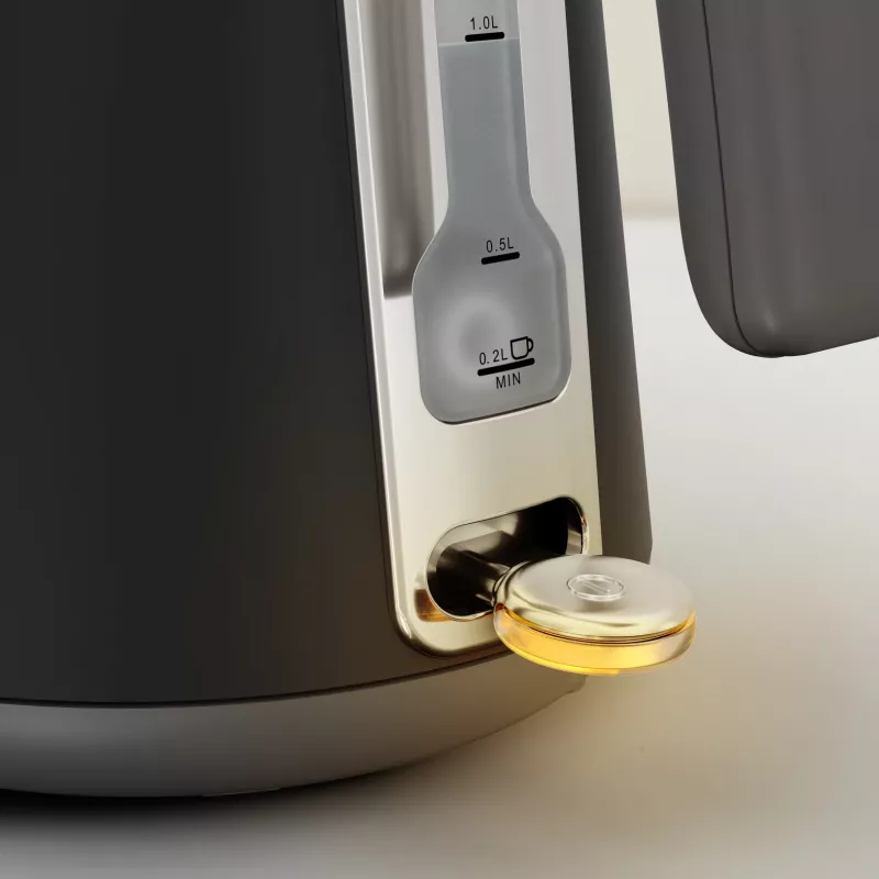 Chaleira elétrica Tefal KI6668E0 — 1,7 l, 2400 W, corpo em aço inoxidável, preto
