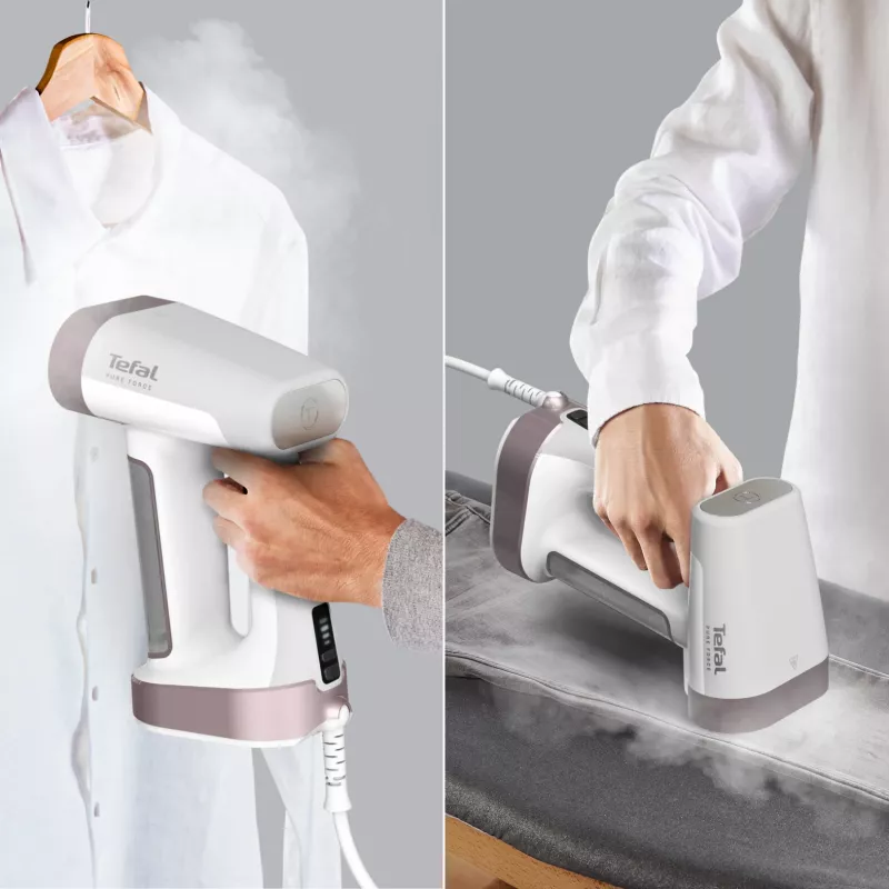 Tefal Pure Force DT8765E0 escova a vapor escova a vapor de mão 0,18 l 1800 W preto, cor canela