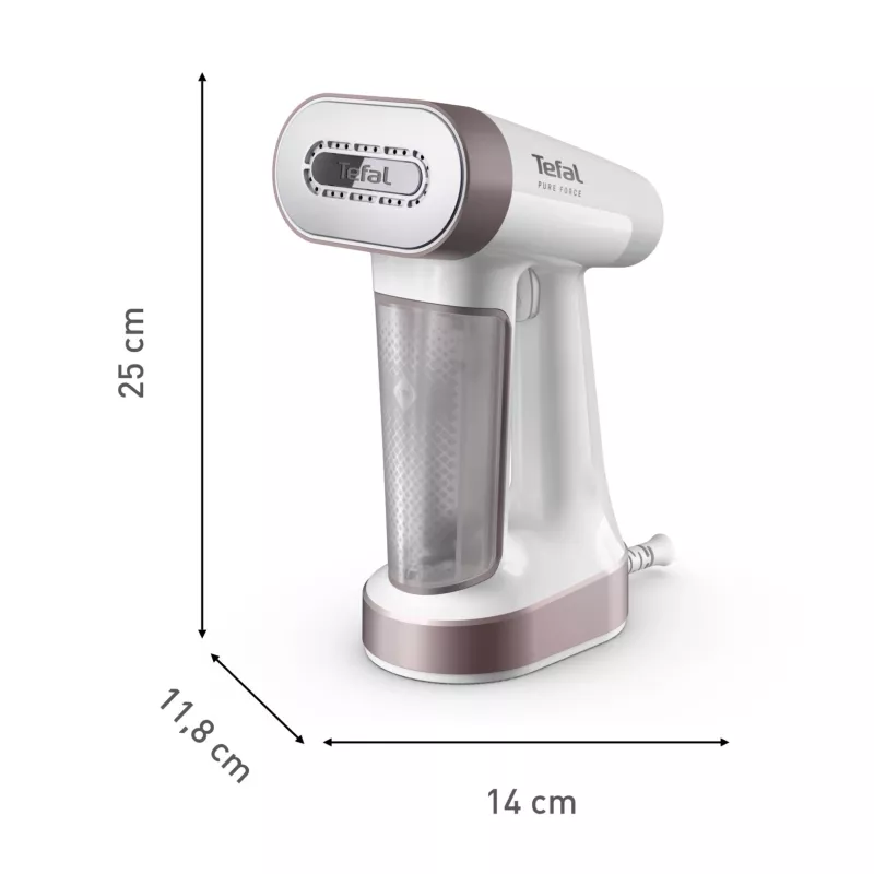 Tefal Pure Force DT8765E0 escova a vapor escova a vapor de mão 0,18 l 1800 W preto, cor canela