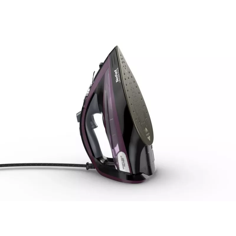 Ferro de engomar a vapor Tefal Ultimate Pure FV9835 — 3000 W, 55 g/min vapor contínuo, 240 g/min golpe de vapor, depósito de água 0,35 l, cabo 2,5 m, sistema de descalcificação