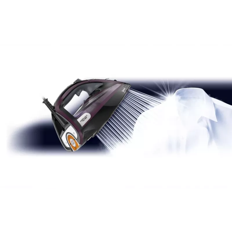 Ferro de engomar a vapor Tefal Ultimate Pure FV9835 — 3000 W, 55 g/min vapor contínuo, 240 g/min golpe de vapor, depósito de água 0,35 l, cabo 2,5 m, sistema de descalcificação