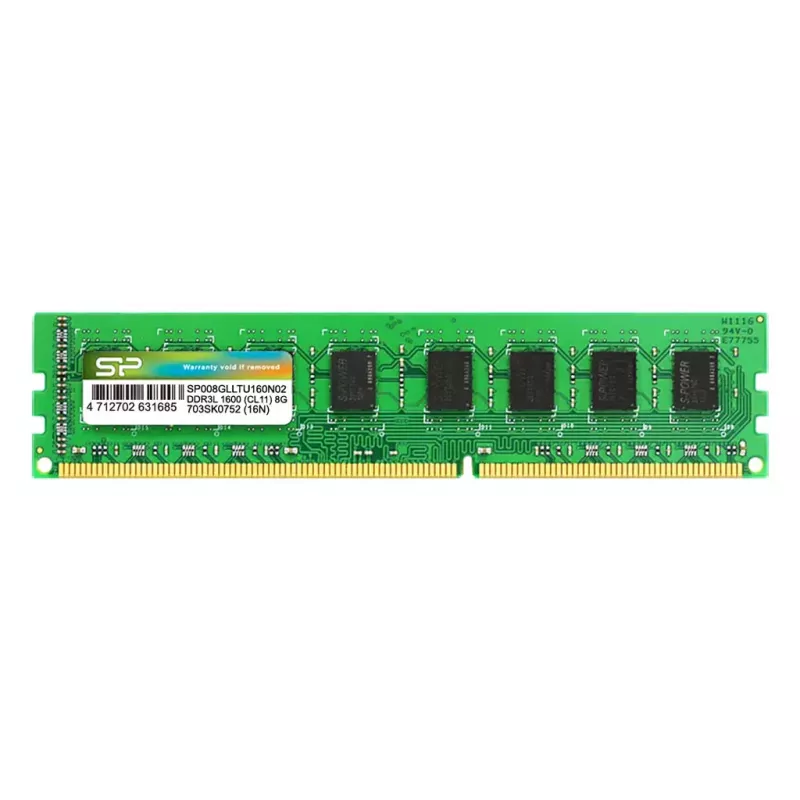 Memória RAM Silicon Power DDR3 8GB (1x8GB) 1600MHz CL11 1.35V Low Voltage UDIMM