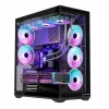 Caixa de PC Full-Tower MODECOM Volcano SPACE XL ARGB — Full Tower, suporte E-ATX, vidro temperado, ARGB, GPU até 440 mm