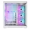 Caixa de PC Full-Tower MODECOM Volcano SPACE XL ARGB FULL TOWER 5F branca — ATX, vidro temperado, ARGB, USB-C