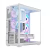 Caixa de PC Full-Tower MODECOM Volcano SPACE XL ARGB FULL TOWER 5F branca — ATX, vidro temperado, ARGB, USB-C