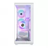 Caixa de PC Full-Tower MODECOM Volcano SPACE XL ARGB FULL TOWER 5F branca — ATX, vidro temperado, ARGB, USB-C