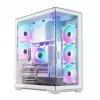 Caixa de PC Full-Tower MODECOM Volcano SPACE XL ARGB FULL TOWER 5F branca — ATX, vidro temperado, ARGB, USB-C