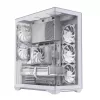 Caixa de PC Full-Tower MODECOM Volcano SPACE XL ARGB FULL TOWER 5F branca — ATX, vidro temperado, ARGB, USB-C