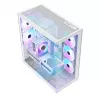 Caixa de PC Full-Tower MODECOM Volcano SPACE XL ARGB FULL TOWER 5F branca — ATX, vidro temperado, ARGB, USB-C