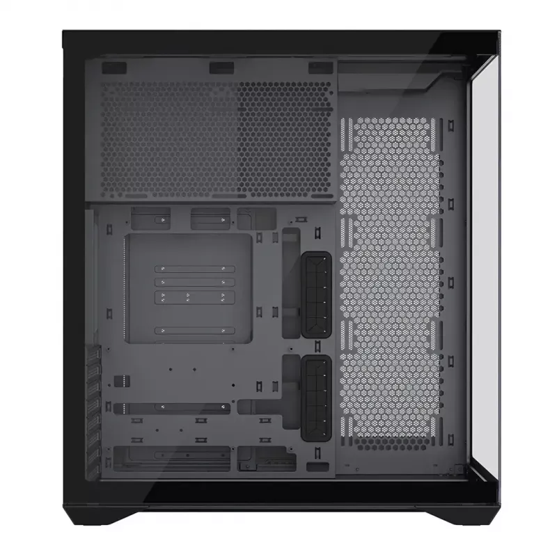 Caixa de PC Full-Tower MODECOM Volcano SPACE XL NF — preta, vidro temperado, ARGB, suporta micro-ATX, GPU até 44 cm, 3×3,5 polegadas/4×2,5 polegadas baías, USB-A 2×, USB-C 1×