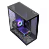 Caixa de PC Full-Tower MODECOM Volcano SPACE XL NF — preta, vidro temperado, ARGB, suporta micro-ATX, GPU até 44 cm, 3×3,5 polegadas/4×2,5 polegadas baías, USB-A 2×, USB-C 1×