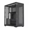 Caixa de PC Full-Tower MODECOM Volcano SPACE XL NF — preta, vidro temperado, ARGB, suporta micro-ATX, GPU até 44 cm, 3×3,5 polegadas/4×2,5 polegadas baías, USB-A 2×, USB-C 1×