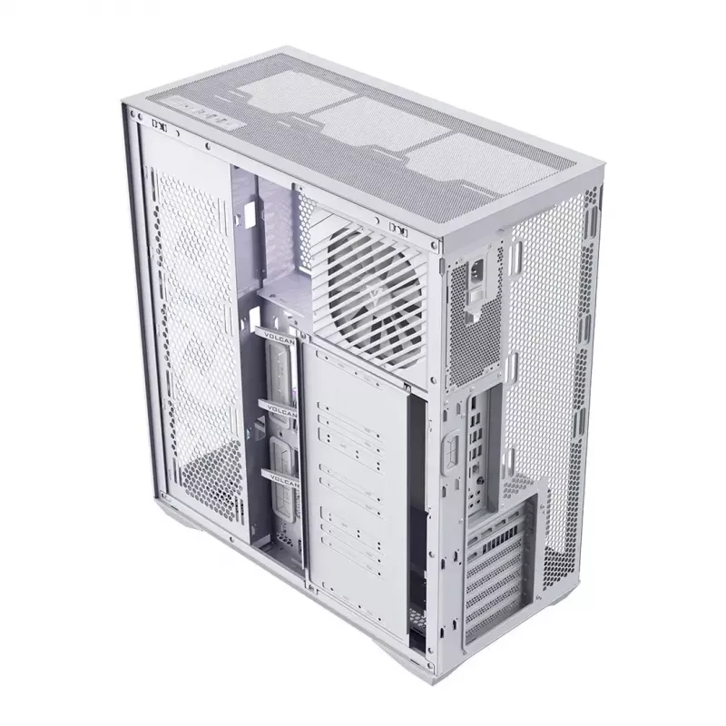 Caixa de PC Full-Tower MODECOM Volcano SPACE XL FULL TOWER NF branca — ARGB, vidro temperado, 8 slots de expansão, GPU até 440 mm