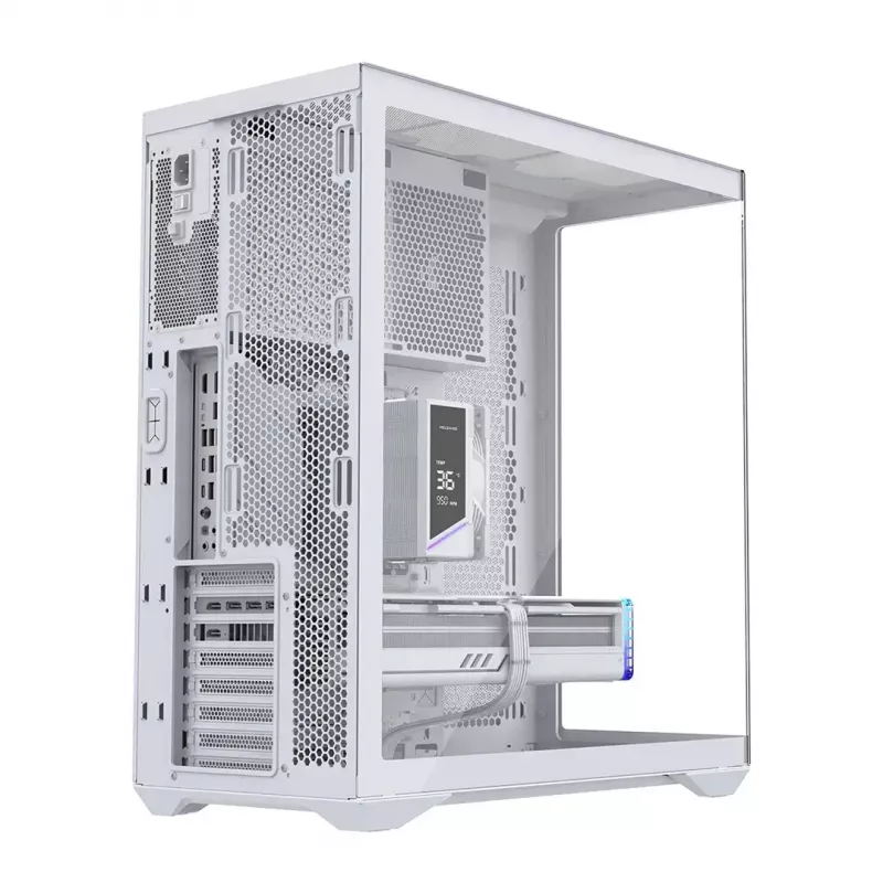 Caixa de PC Full-Tower MODECOM Volcano SPACE XL FULL TOWER NF branca — ARGB, vidro temperado, 8 slots de expansão, GPU até 440 mm