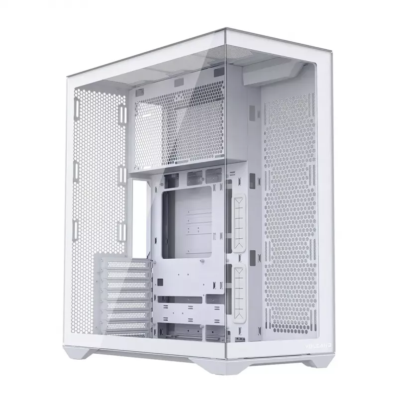 Caixa de PC Full-Tower MODECOM Volcano SPACE XL FULL TOWER NF branca — ARGB, vidro temperado, 8 slots de expansão, GPU até 440 mm