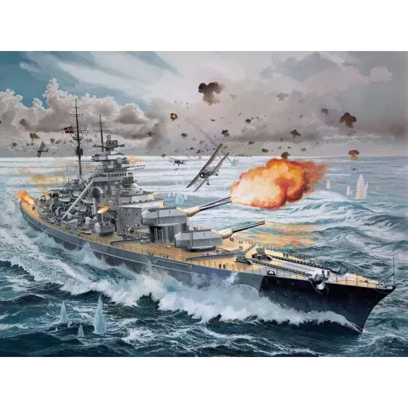 Modelo de navio de guerra Revell Bismarck kit 1:350