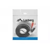 Cabo de áudio Lanberg CA-MJRC-10CC-0020-BK 3,5 mm RCA 2 m preto vermelho branco