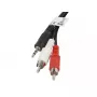 Cabo de áudio Lanberg CA-MJRC-10CC-0020-BK 3,5 mm RCA 2 m preto vermelho branco