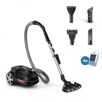 Aspirador Philips XD6142/12 — 900 W, saco de 4 L, filtro HEPA, preto