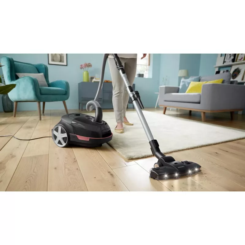 Aspirador Philips XD6142/12 — 900 W, saco de 4 L, filtro HEPA, preto