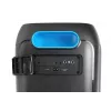 Sistema de altifalantes BLAUPUNKT PB60X — 120W RMS, Bluetooth A2DP, FM, ecrã LED, bateria de 7000mAh, 18h, AUX, comando, 568×322×321 mm