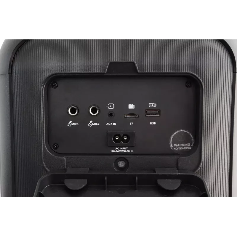 Sistema de altifalantes para interior/exterior BLAUPUNKT PB6LED — 40 W RMS, Bluetooth, FM, MicroSD, indicador LED, bateria de 4500 mAh