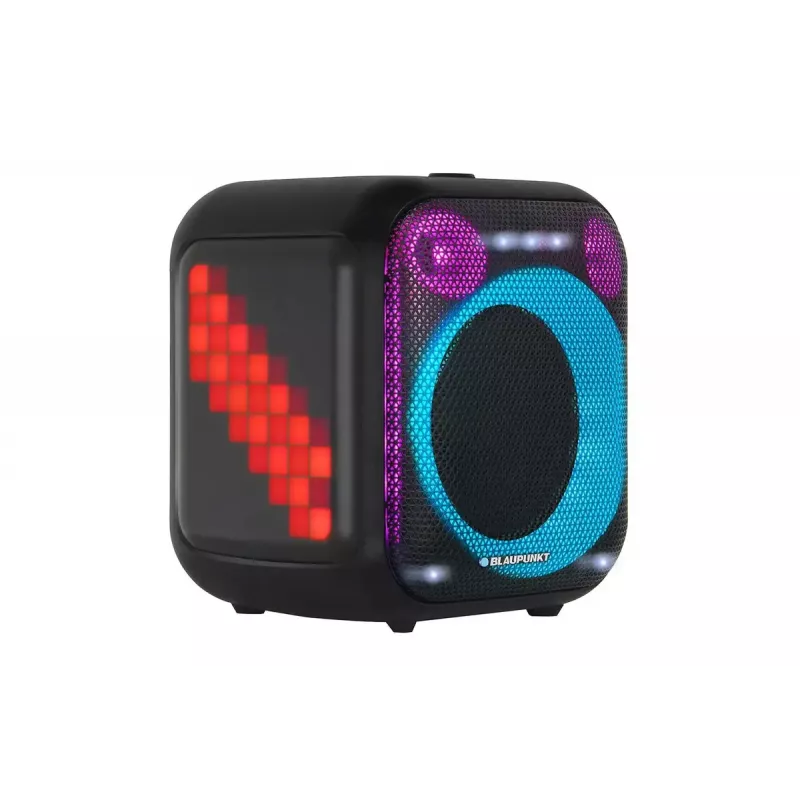 Sistema de altifalantes para interior/exterior BLAUPUNKT PB6LED — 40 W RMS, Bluetooth, FM, MicroSD, indicador LED, bateria de 4500 mAh