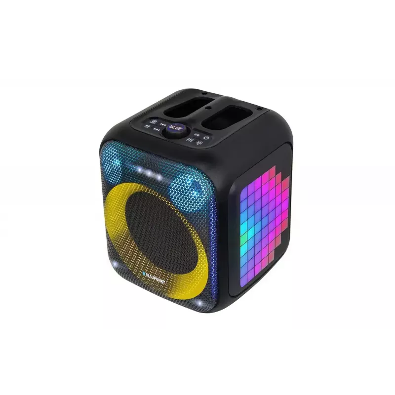 Sistema de altifalantes para interior/exterior BLAUPUNKT PB6LED — 40 W RMS, Bluetooth, FM, MicroSD, indicador LED, bateria de 4500 mAh