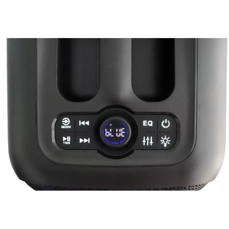 Sistema de altifalantes para interior/exterior BLAUPUNKT PB6LED — 40 W RMS, Bluetooth, FM, MicroSD, indicador LED, bateria de 4500 mAh