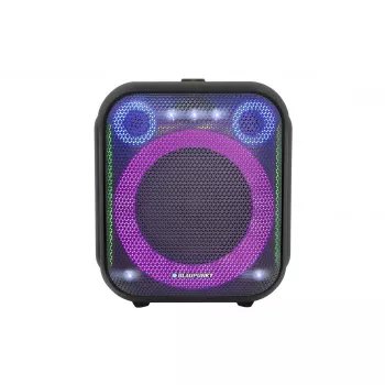Sistema de altifalantes para interior/exterior BLAUPUNKT PB6LED — 40 W RMS, Bluetooth, FM, MicroSD, indicador LED, bateria de 4500 mAh