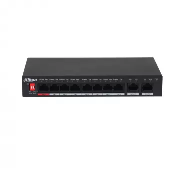 Dahua Technology PoE PFS3010-8ET-96-V2 switch de rede não gerido Gigabit Ethernet (10/100/1000) Power over Ethernet (PoE) preto
