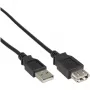 Cabo de extensão USB 2.0 Type-A ficha/conector fêmea InLine 34605B preto 5m