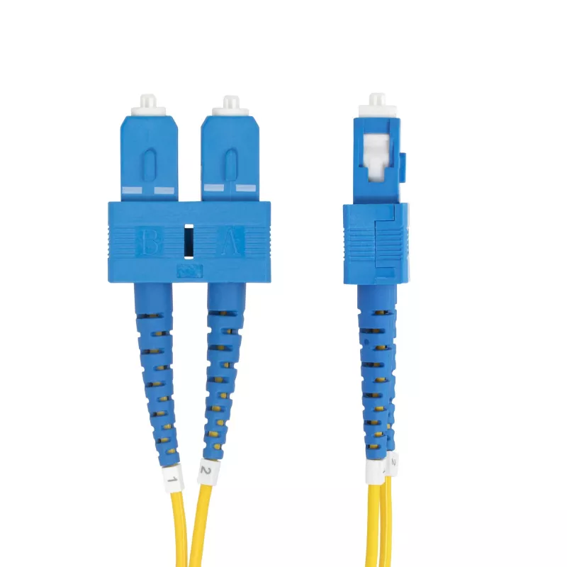 StarTech.com 30m Cabo de fibra ótica SC para SC (UPC) OS2 monomodo duplex, 9/125µm, 40G/100G Zipcord, resistente a dobras, baixa atenuação de inserção – cabo de patch de fibra LSZH