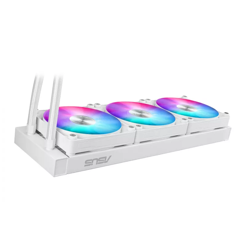 Refrigeração líquida All-in-One ASUS MAX Gaming LC 360 ARGB LCD White Edition, ventoinha de 120 mm, compatível com AM4/AM5/LGA1700