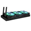 Refrigeração líquida All-in-One ASUS MAX GAMING LC 360 ARGB LCD — radiador de 360 mm, ventoinha de 120 mm, suporta AM4/AM5/LGA1700, preto