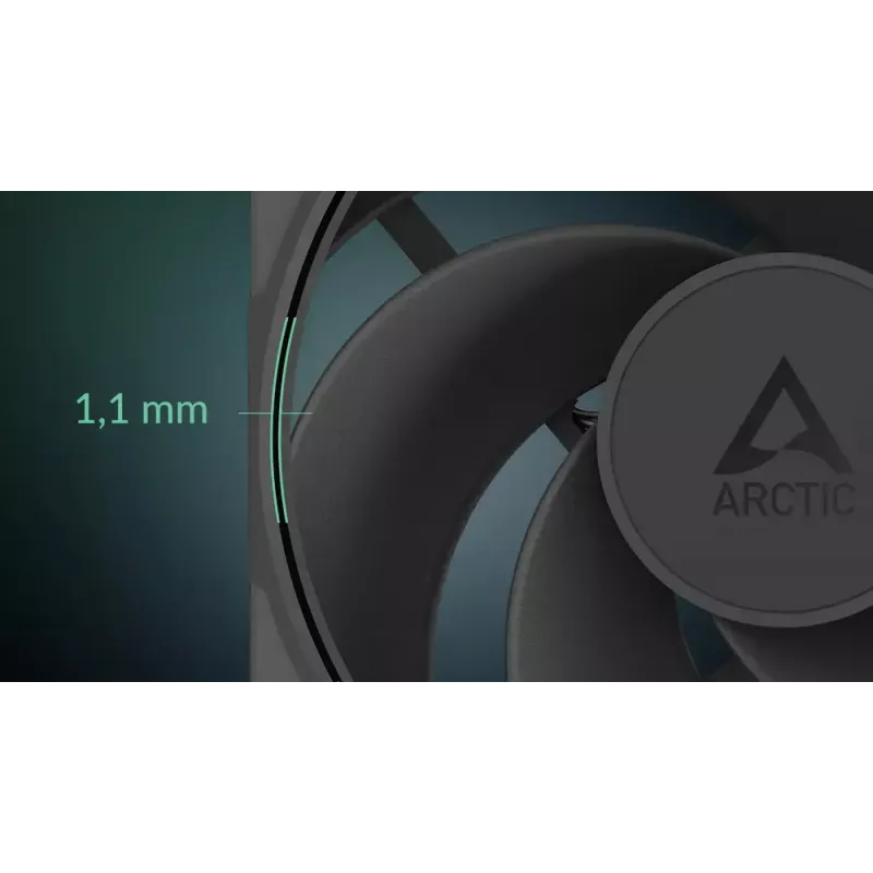 ARCTIC Freezer P12 Pro Reverse de 120 mm — pack de 3 ventoinhas A-RGB PWM, 124 m³/h, rolamento fluido dinâmico