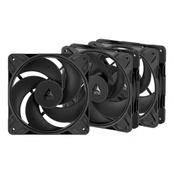 ARCTIC Freezer P12 Pro Reverse de 120 mm — pack de 3 ventoinhas A-RGB PWM, 124 m³/h, rolamento fluido dinâmico