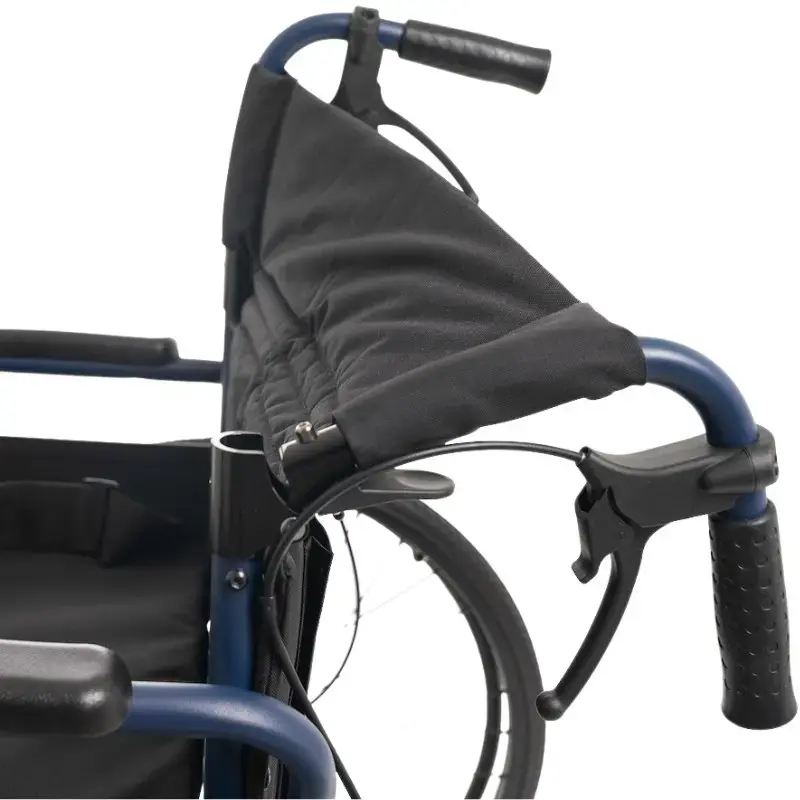 Cadeira de rodas MDH NAVY1 alumínio leve, assento 43×42 cm, carga máxima 120 kg, dobrável, 14,4 kg