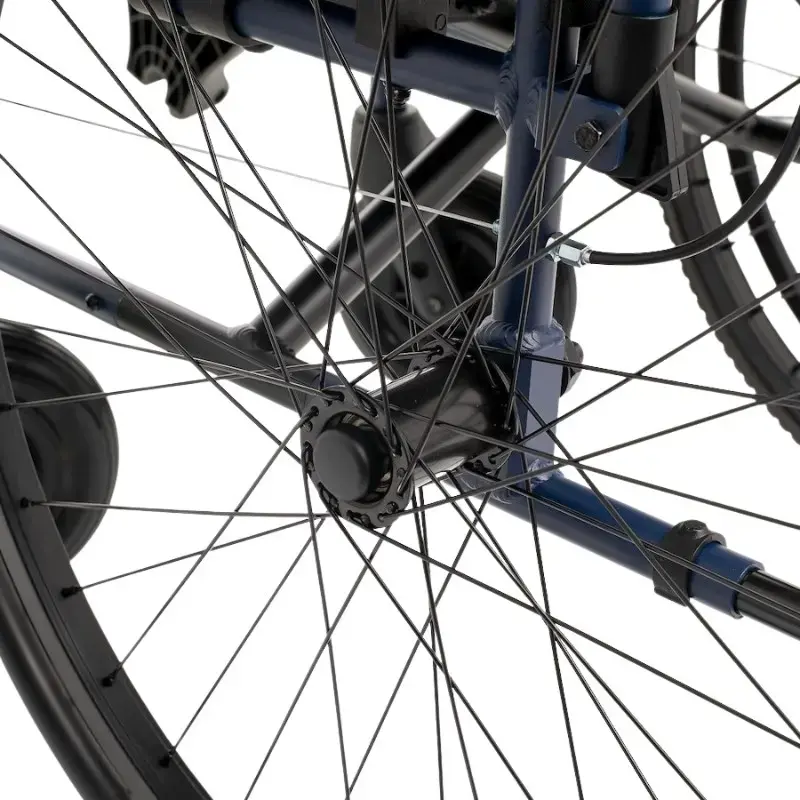 Cadeira de rodas MDH NAVY1 alumínio leve, assento 43×42 cm, carga máxima 120 kg, dobrável, 14,4 kg